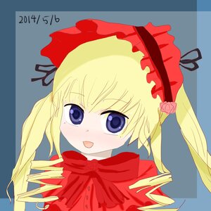 Rating: Safe Score: 0 Tags: 1girl blonde_hair blue_eyes blush bow capelet dress drill_hair flower image long_hair looking_at_viewer ribbon rose shinku sidelocks simple_background solo twin_drills twintails User: admin