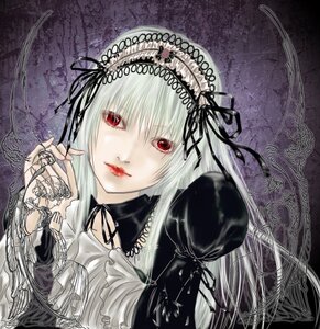 Rating: Safe Score: 0 Tags: 1girl black_ribbon closed_mouth frills hairband image juliet_sleeves lolita_fashion long_hair long_sleeves looking_at_viewer red_eyes ribbon rose solo suigintou upper_body white_hair User: admin