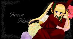 Rating: Safe Score: 0 Tags: 1girl blonde_hair blue_eyes blush bonnet dress flower image long_hair long_sleeves looking_at_viewer pink_flower pink_rose red_dress rose shinku solo twintails User: admin