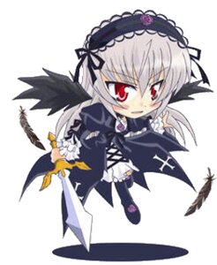 Rating: Safe Score: 0 Tags: 1girl auto_tagged black_wings chibi dress feathers flower frills full_body hairband holding holding_weapon image long_hair long_sleeves red_eyes rose simple_background solo standing suigintou weapon white_background wings User: admin