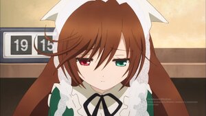 Rating: Safe Score: 0 Tags: 1girl auto_tagged black_ribbon brown_hair dress green_eyes heterochromia image looking_at_viewer neck_ribbon red_eyes ribbon solo suiseiseki User: admin