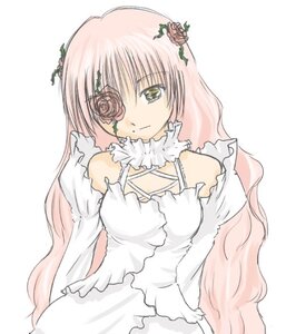 Rating: Safe Score: 0 Tags: 1girl dress eyepatch flower frills green_eyes image kirakishou long_hair long_sleeves looking_at_viewer pink_hair plant rose simple_background solo striped upper_body vertical_stripes very_long_hair vines white_background User: admin