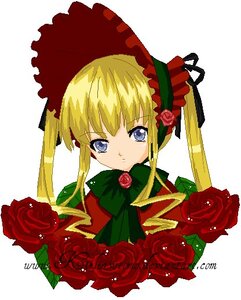 Rating: Safe Score: 0 Tags: 1girl blonde_hair blue_eyes bonnet bow bowtie flower green_bow image long_hair looking_at_viewer pink_flower pink_rose red_flower red_rose rose shinku sidelocks signature simple_background solo twintails white_background User: admin