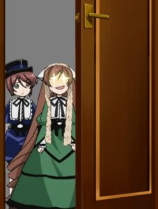 Rating: Safe Score: 0 Tags: black_ribbon blue_dress brown_hair dress green_dress green_eyes hat heterochromia image long_sleeves looking_at_viewer open_mouth pair ribbon short_hair siblings sisters smile souseiseki suiseiseki twins User: admin