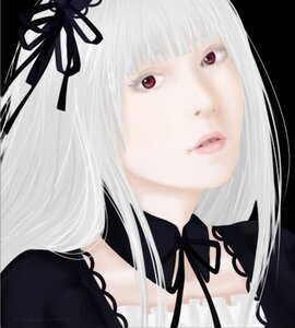 Rating: Safe Score: 0 Tags: 1girl bangs black_ribbon close-up detached_collar face hair_ribbon image long_hair looking_at_viewer neck_ribbon red_eyes ribbon simple_background solo suigintou white_hair User: admin