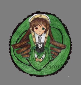 Rating: Safe Score: 0 Tags: 1girl brown_hair dress frills green_dress green_eyes heterochromia image long_hair long_sleeves looking_at_viewer red_eyes solo suiseiseki very_long_hair User: admin