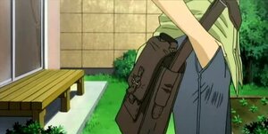 Rating: Safe Score: 0 Tags: 1girl bag day fence human outdoors pants sakurada_jun screenshot solo tree User: admin