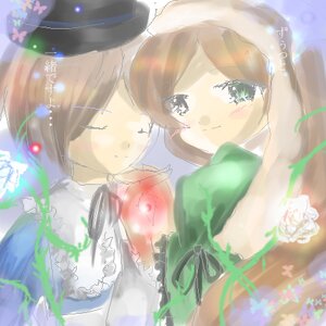 Rating: Safe Score: 0 Tags: blush flower green_eyes hat image pair ribbon solo souseiseki suiseiseki User: admin