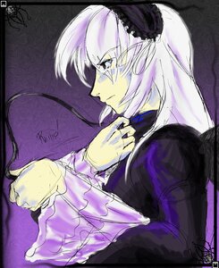 Rating: Safe Score: 0 Tags: 1girl dress flower frills image juliet_sleeves long_hair long_sleeves profile puffy_sleeves rose solo suigintou User: admin