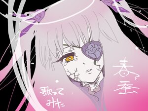 Rating: Safe Score: 0 Tags: 1girl barasuishou blush crying flower hair_flower hair_ornament image long_hair purple_flower ribbon rose solo tears yellow_eyes User: admin