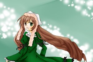 Rating: Safe Score: 0 Tags: 1girl :o brown_hair dress frills green_dress green_eyes hat head_scarf heterochromia juliet_sleeves long_hair long_sleeves looking_at_viewer open_mouth outdoors puffy_sleeves red_eyes solo standing suiseiseki very_long_hair User: admin