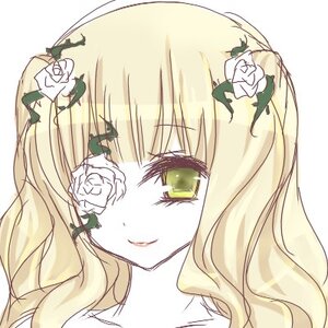 Rating: Safe Score: 0 Tags: 1girl auto_tagged bangs blonde_hair closed_mouth face flower hair_ornament image kirakishou long_hair looking_at_viewer portrait rose simple_background smile solo thorns white_background white_flower white_rose yellow_eyes User: admin