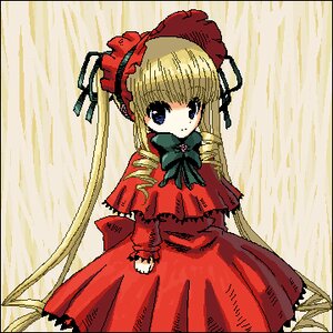 Rating: Safe Score: 0 Tags: 1girl blonde_hair blue_eyes bonnet bow bowtie dress drill_hair image long_hair long_sleeves looking_at_viewer red_dress shinku sidelocks solo standing twin_drills very_long_hair User: admin