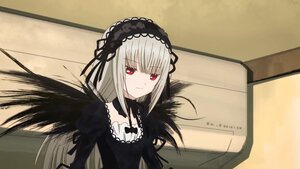 Rating: Safe Score: 0 Tags: 1girl black_wings dress frills hairband image long_hair long_sleeves looking_at_viewer red_eyes ribbon silver_hair smile solo suigintou wings User: admin