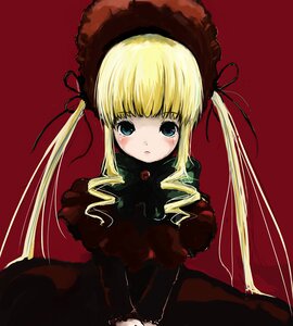 Rating: Safe Score: 0 Tags: 1girl bad_id bad_pixiv_id bangs blonde_hair blue_eyes blush bonnet bow dress drill_hair hair_ribbon haruyukiko image long_hair long_sleeves looking_at_viewer photoshop_(medium) red_background ribbon rozen_maiden shinku simple_background solo twintails v_arms User: admin