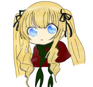 Rating: Safe Score: 0 Tags: 1girl :< bangs black_ribbon blonde_hair blue_eyes closed_mouth expressionless hair_ribbon image long_hair looking_at_viewer ribbon shinku simple_background solo striped twintails upper_body white_background User: admin