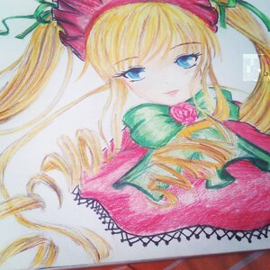 Rating: Safe Score: 0 Tags: 1girl blonde_hair blue_eyes bonnet bow bowtie colored_pencil_(medium) drill_hair flower green_bow hat image long_hair looking_at_viewer marker_(medium) millipen_(medium) pastel_(medium) photo pink_flower pink_rose rose shikishi shinku simple_background solo traditional_media twin_drills twintails upper_body watercolor_(medium) white_background User: admin