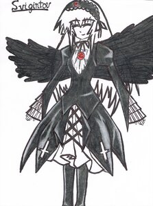 Rating: Safe Score: 0 Tags: 1girl auto_tagged black_wings closed_eyes dress facing_viewer feathered_wings full_body hairband image lolita_hairband long_hair long_sleeves smile solo standing suigintou white_background wings User: admin