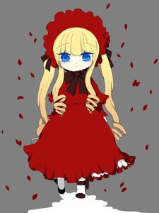 Rating: Safe Score: 0 Tags: 1girl auto_tagged blonde_hair blue_eyes blush bonnet bow bowtie dress flower full_body grey_background image long_hair long_sleeves looking_at_viewer petals red_dress rose rose_petals shinku shoes solo standing twintails very_long_hair User: admin