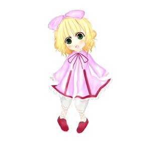 Rating: Safe Score: 0 Tags: 1girl :o blonde_hair bloomers blush bow dress full_body green_eyes hina_ichigo hinaichigo image long_sleeves looking_at_viewer open_mouth pink_bow pink_dress pink_neckwear red_footwear ribbon shoes short_hair simple_background solo standing underwear white_background white_bloomers User: admin