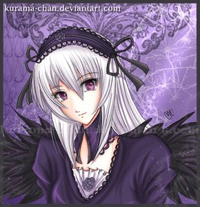 Rating: Safe Score: 0 Tags: 1girl black_wings dress hairband image juliet_sleeves long_hair long_sleeves looking_at_viewer puffy_sleeves ribbon silver_hair smile solo suigintou upper_body wings User: admin