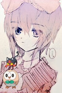 Rating: Safe Score: 0 Tags: ... blue_eyes gen_7_pokemon hariruri image jewelry leaf looking_at_viewer necklace rowlet short_hair solo souseiseki spoken_ellipsis traditional_media upper_body User: admin
