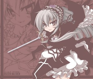 Rating: Safe Score: 0 Tags: 1girl dress frills hairband image lolita_fashion long_hair long_sleeves silver_hair smile solo suigintou zoom_layer User: admin