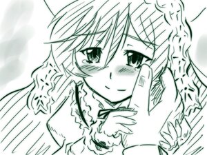 Rating: Safe Score: 0 Tags: 1girl blush crying crying_with_eyes_open greyscale hands image looking_at_viewer mizuhashi_parsee monochrome pointy_ears pov solo suiseiseki tears upper_body User: admin