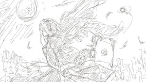 Rating: Safe Score: 0 Tags: 1girl angel_wings greyscale image long_hair monochrome sketch solo suigintou wings User: admin