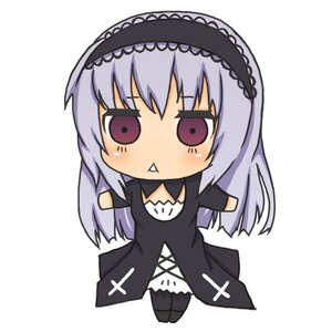 Rating: Safe Score: 0 Tags: 1girl black_dress blush chibi dress full_body hairband image long_hair long_sleeves simple_background solo striped suigintou vertical_stripes white_background User: admin