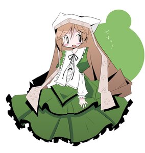 Rating: Safe Score: 0 Tags: 1girl auto_tagged blush brown_hair dress green_dress head_scarf image long_hair long_sleeves open_mouth solo suiseiseki very_long_hair User: admin