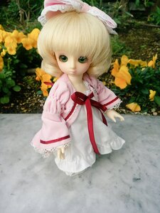 Rating: Safe Score: 0 Tags: 1girl blonde_hair capelet doll dress frills green_eyes hinaichigo long_sleeves looking_at_viewer outdoors short_hair solo sunlight User: admin