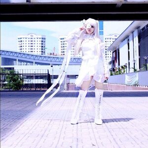 Rating: Safe Score: 0 Tags: 1girl building cityscape dress kirakishou solo standing white_dress white_theme User: admin
