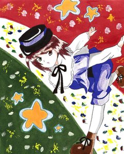 Rating: Safe Score: 0 Tags: 1girl brown_hair bug butterfly flower hat heterochromia image insect long_sleeves pantyhose ribbon short_hair solo souseiseki star_(symbol) User: admin