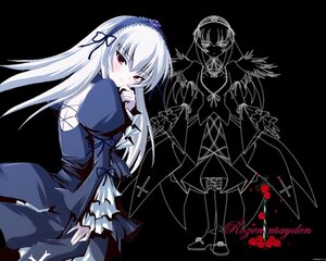 Rating: Safe Score: 0 Tags: 1girl dress flower frills hairband image long_hair long_sleeves looking_at_viewer looking_back red_flower rose solo suigintou wings User: admin