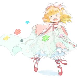Rating: Safe Score: 0 Tags: 1girl :d blonde_hair bow closed_eyes dress flower frills full_body hina_ichigo hinaichigo image long_sleeves open_mouth pink_bow red_footwear ribbon smile solo standing striped underwear vertical_stripes User: admin