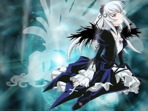 Rating: Safe Score: 0 Tags: 1girl bangs black_wings blurry blurry_background dress feathers floating_hair frills hairband highres image juliet_sleeves long_hair long_sleeves puffy_sleeves ribbon rozen_maiden silver_hair solo solwyvern suigintou vector_trace water wings User: admin