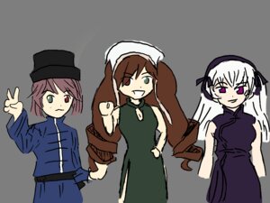 Rating: Safe Score: 0 Tags: 3girls bonnet brown_hair chinese_clothes dress green_eyes hand_on_hip hat image long_hair long_sleeves looking_at_viewer multiple multiple_girls oekaki purple_eyes red_eyes short_hair smile suiseiseki tagme twintails v white_hair User: admin