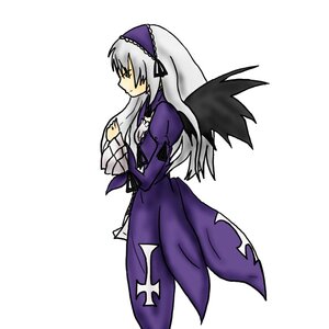 Rating: Safe Score: 0 Tags: 1girl auto_tagged black_wings dress frills image long_hair long_sleeves looking_afar ribbon simple_background solo standing suigintou very_long_hair white_background wings User: admin