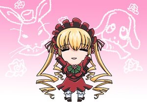 Rating: Safe Score: 0 Tags: 1girl blonde_hair chibi closed_eyes dress image long_hair red_dress shinku solo twintails User: admin