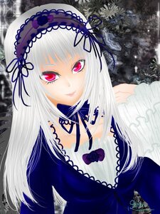 Rating: Safe Score: 0 Tags: 1girl detached_collar dress flower frills hairband image long_hair long_sleeves looking_at_viewer pink_eyes red_eyes rose silver_hair smile solo suigintou wings User: admin