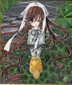 Rating: Safe Score: 0 Tags: 1girl argyle argyle_background brown_hair checkered checkered_background checkered_floor dress image lolita_fashion long_hair long_sleeves one_eye_closed signature solo suiseiseki traditional_media very_long_hair watercolor_(medium) User: admin