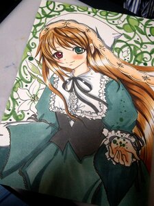 Rating: Safe Score: 0 Tags: 1girl black_ribbon blush brown_hair dress flower frills green_dress green_eyes heterochromia image long_hair long_sleeves looking_at_viewer marker_(medium) red_eyes ribbon smile solo suiseiseki traditional_media very_long_hair User: admin