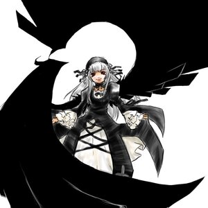 Rating: Safe Score: 0 Tags: 1girl black_dress black_wings dress frilled_sleeves frills hairband image juliet_sleeves long_hair long_sleeves looking_at_viewer red_eyes rose silver_hair simple_background solo suigintou white_background wings User: admin