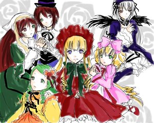 Rating: Safe Score: 0 Tags: 6+girls blonde_hair blue_eyes bow brown_hair dress frills green_hair green_neckwear hat head_scarf heterochromia hina_ichigo holding_hands image kanaria long_hair long_sleeves looking_at_viewer multiple multiple_girls pink_bow red_dress red_eyes shinku short_hair siblings sisters souseiseki suigintou suiseiseki tagme twins very_long_hair wings User: admin