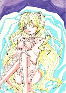 Rating: Safe Score: 0 Tags: 1girl blonde_hair closed_eyes dress flower frills hair_ornament hands_clasped image kirakishou long_hair own_hands_together rose solo thighhighs traditional_media very_long_hair User: admin