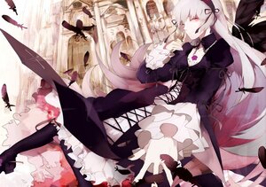 Rating: Safe Score: 0 Tags: 1girl black_dress black_wings boots bug cross-laced_clothes doll_joints dress feathers flower frills hairband image insect juliet_sleeves lolita_hairband long_hair long_sleeves ribbon rose silver_hair solo suigintou very_long_hair wings User: admin