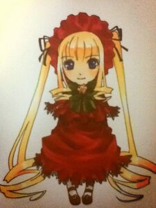 Rating: Safe Score: 0 Tags: 1girl auto_tagged blonde_hair blue_eyes bonnet bow bowtie dress full_body green_bow image long_hair long_sleeves looking_at_viewer red_dress shinku shoes simple_background solo standing twintails very_long_hair User: admin