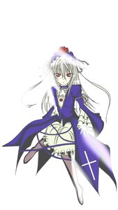 Rating: Safe Score: 0 Tags: 1girl dress flower full_body image long_hair long_sleeves red_eyes rose solo suigintou weapon User: admin