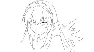 Rating: Safe Score: 0 Tags: 1girl blush closed_mouth eyebrows_visible_through_hair feathered_wings frilled_hairband greyscale hairband harpy image lolita_hairband long_hair looking_at_viewer monochrome simple_background smile solo striped suigintou white_background white_wings wings User: admin